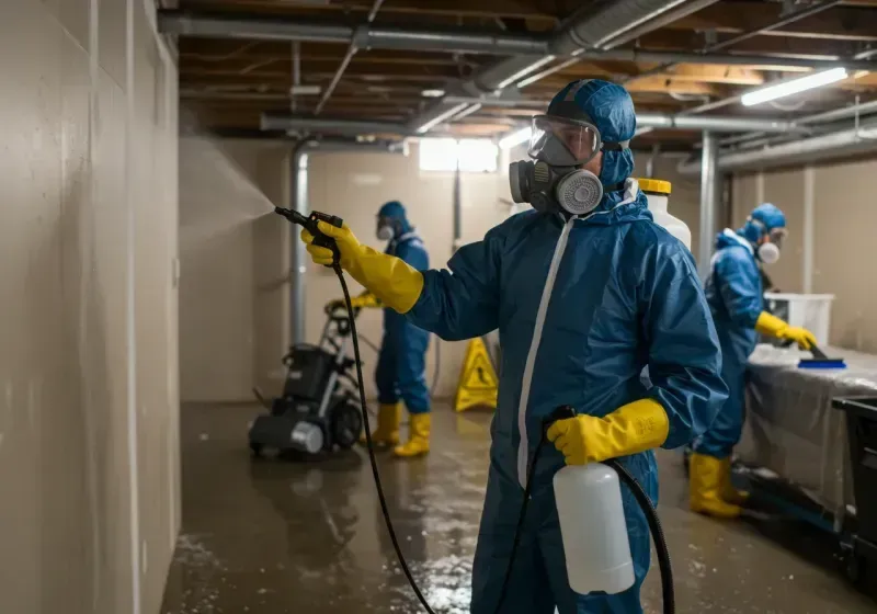 Basement Sanitization and Antimicrobial Treatment process in Key Largo, FL