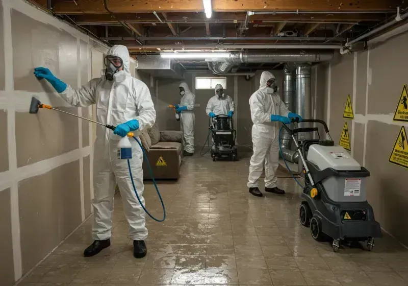 Basement Moisture Removal and Structural Drying process in Key Largo, FL